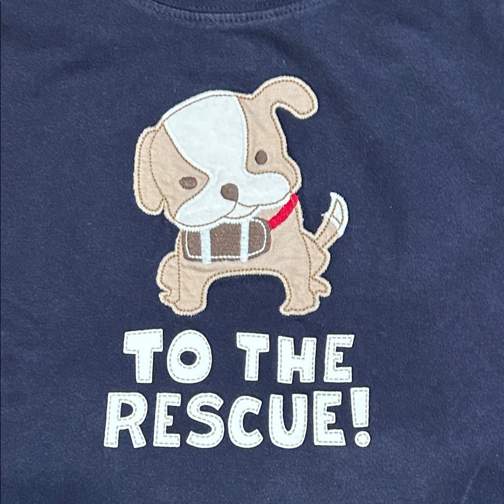 Gymboree Navy Long Sleeve Tee with Dog Graphic - Picture 3 of 4
